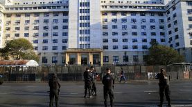 zzzznacp2 NOTICIAS ARGENTINAS,Baires, julio 6: Operativo policial en los Tribunales de Comodoro Py,esta mañana. Foto: HUGO VILLALOBOSzzzz