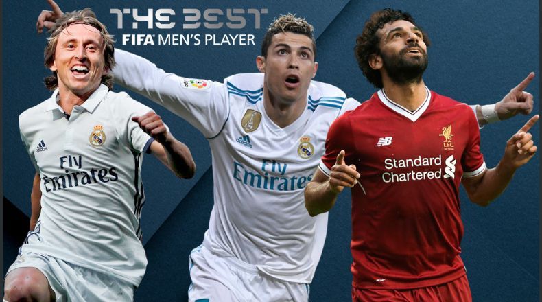 Cristiano, Modric y Salah son los nominados al premio The Best de la FIFA